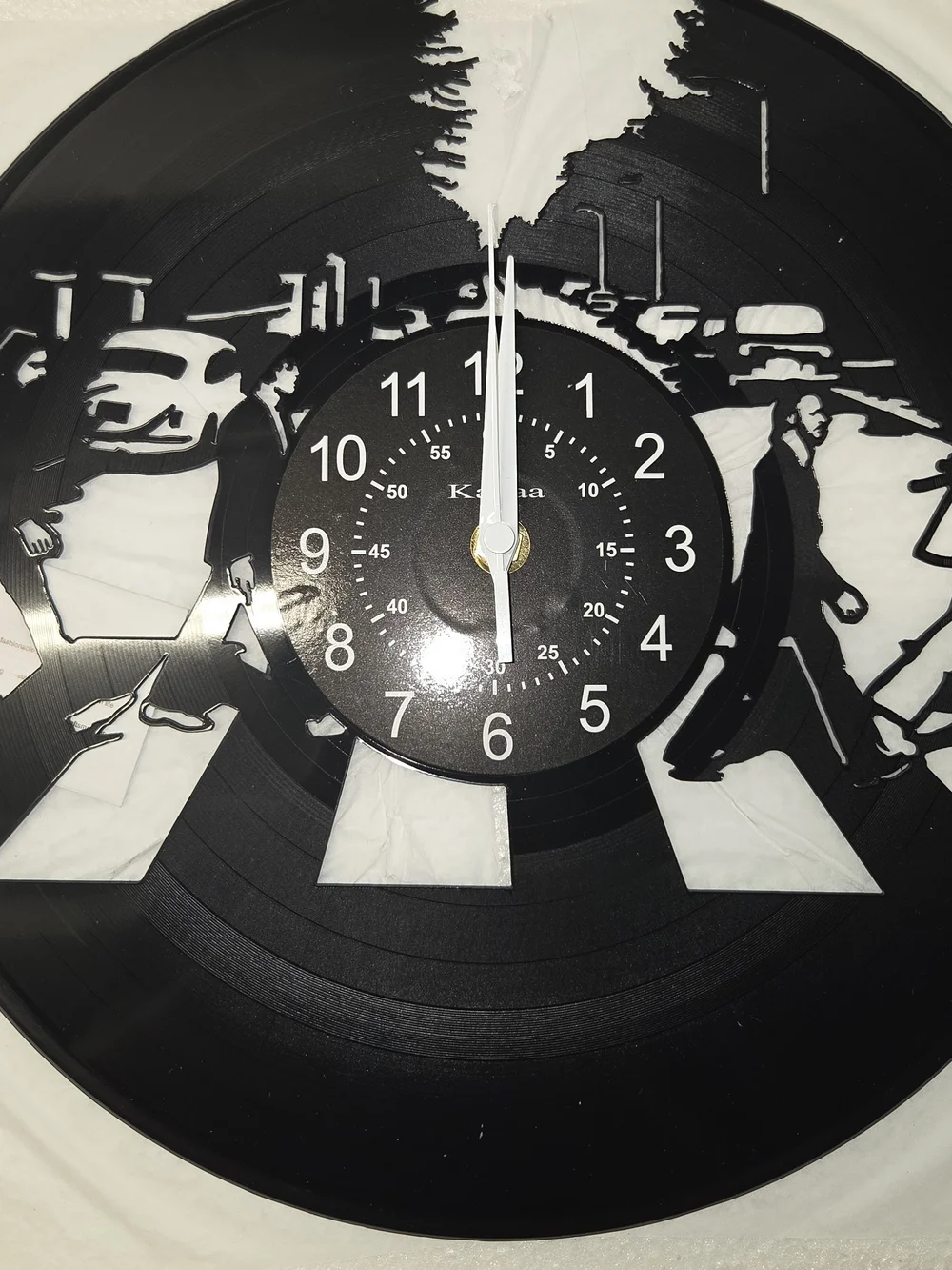 Vintage Vinyl Abbey Road Wall Clock - Black